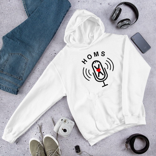 Heart On My Sleeve Podcast Hoodie (white)