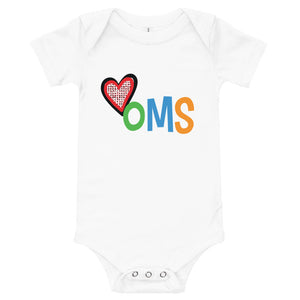 Heart On My Sleeve One-Piece for Infants (white)