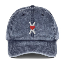 Load image into Gallery viewer, Heart Baseball Hat - Denim Dad Cap