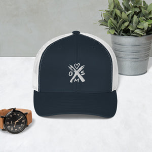 X Heart Trucker Cap - White Symbol
