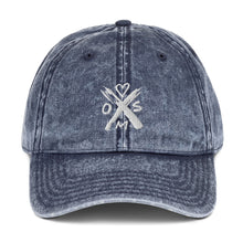 Load image into Gallery viewer, X Heart - Denim Dad Cap (White Logo)