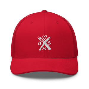 X Heart Trucker Cap - White Symbol