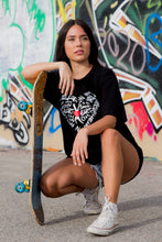 Load image into Gallery viewer, Graffiti Heart T Shirt  - Love Graphic Tee (black)