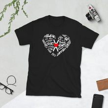 Load image into Gallery viewer, Graffiti Heart T Shirt  - Love Graphic Tee (black)